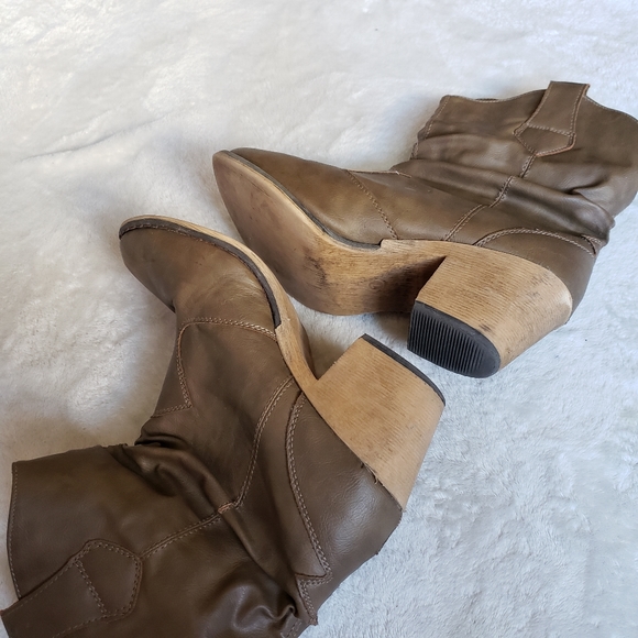 Wet Seal western boot woman's size 6.5 faux leather tan - Picture 2 of 9